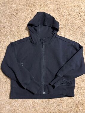 Old Navy Black Hooded Full-Zip Sweatshirt